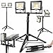 MASKO® LED Baustrahler 8000 Lumen Doppel 2x50W mit Stativ & Fernbedienung Arbeitsleuchte 72LEDs Arbeitsscheinwerfer 180° Drehbar Bauscheinwerfer 5m Kabel Baustellenlampe höhenverstellbar 102-202cm